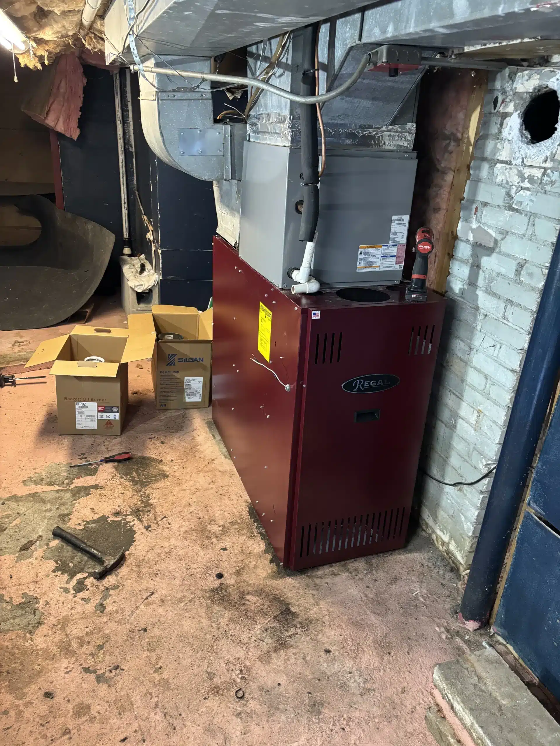 Basement furnace mechanical room - 3R Mechanical & Plumbing, South Shore MA